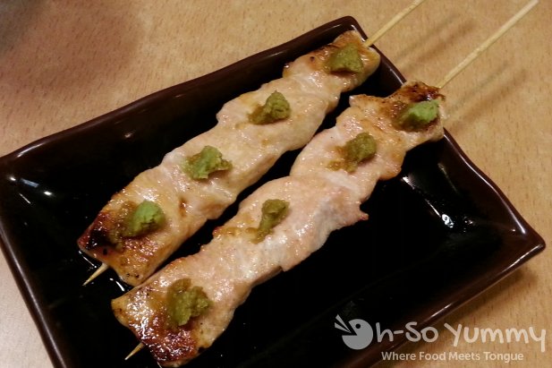 Yakitori Yakyudori and Ramen - Sasami Chicken Thigh w/ Wasabi