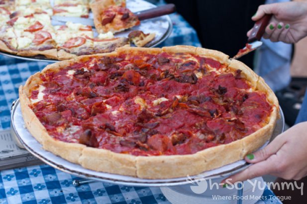 Taste of North Park 2011 - Lefty's Pizza meatlovers pizza