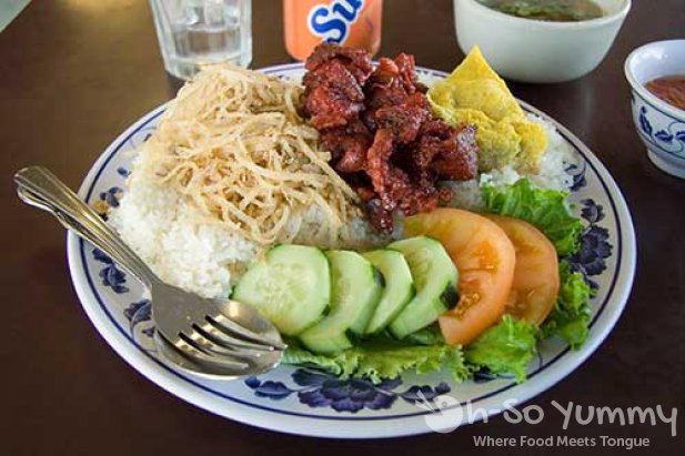Com Tam Bi Cha Thit Nuong w/ soup.