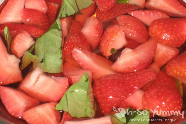 Basil-Marinated Strawberries