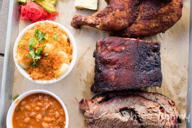 Barbecue Sampler Plate at Coaster Saloon in Mission Beach San Diego