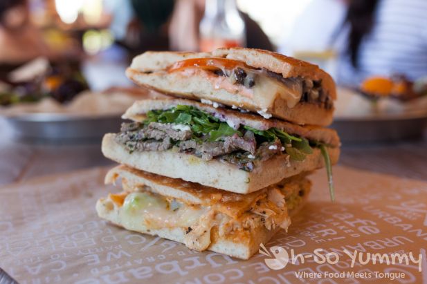 Sandwich stack at Urbane Cafe in Mira Mesa