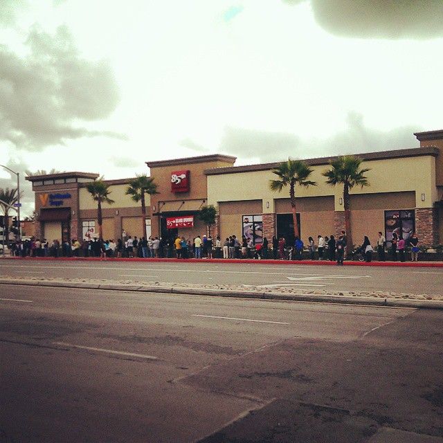 line for the grand opening of 85C Bakery Cafe (Balboa Mesa) in San Diego line for the grand opening of 85C Bakery Cafe (Balboa Mesa) in San Diego