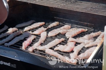 Scott Quan of Escape Fish Bar - grilling fish Scott Quan of Escape Fish Bar - grilling fish