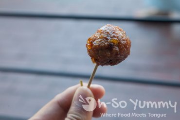 Taste of Downtown 2014 - duck a l'orange meatball at Florent Restaurant Taste of Downtown 2014 - duck a l'orange meatball at Florent Restaurant