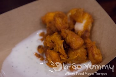 Taste of Downtown 2014 - buffalo popcorn chicken at The Commons Bar Taste of Downtown 2014 - buffalo popcorn chicken at The Commons Bar