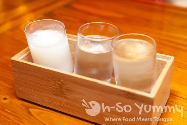 sake flight at Azuki Sushi in San Diego sake flight at Azuki Sushi in San Diego