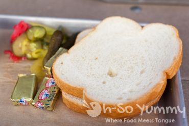 bread pickles and onions at Coaster Saloon in Mission Beach San Diego bread pickles and onions at Coaster Saloon in Mission Beach San Diego