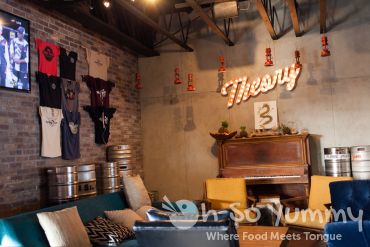 piano seating area at Common Theory Public House in San Diego piano seating area at Common Theory Public House in San Diego