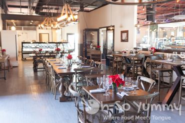 indoor seating at Fishmonger's Market in San Diego indoor seating at Fishmonger's Market in San Diego