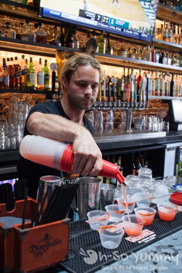 drinks from El Chingon at Gaslamp Mardi Gras Beads Bites and Booze Tour drinks from El Chingon at Gaslamp Mardi Gras Beads Bites and Booze Tour