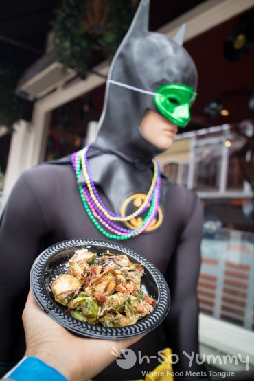 batman spotting at Gaslamp Mardi Gras Beads Bites and Booze Tour batman spotting at Gaslamp Mardi Gras Beads Bites and Booze Tour