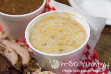 creamed corn at Harmon's Bar-B-Q Catering creamed corn at Harmon's Bar-B-Q Catering