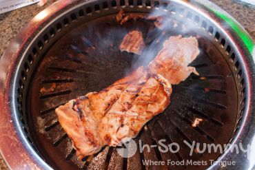 Grilled Pork Galbi at Manna BBQ Grilled Pork Galbi at Manna BBQ