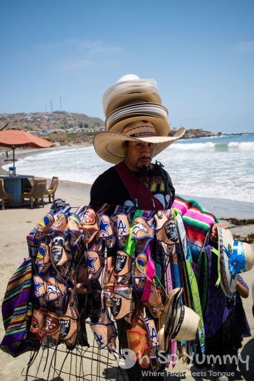 textile vendor at the fishing village of Popotla, B.C., Mexico textile vendor at the fishing village of Popotla, B.C., Mexico