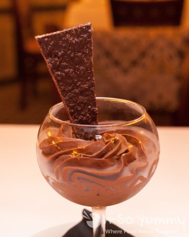 chocolat mousse at Parc Bistro Brasserie chocolat mousse at Parc Bistro Brasserie