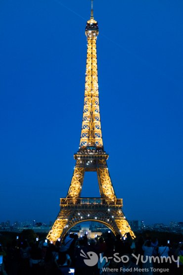 Eiffel Tower at night in Paris France Eiffel Tower at night in Paris France