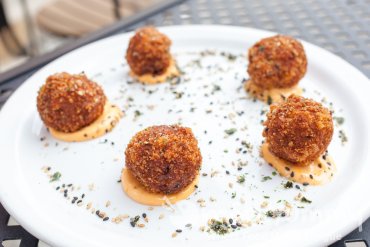 arancini at Red Card Cafe in San Diego California arancini at Red Card Cafe in San Diego California