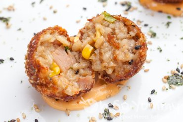 arancini at Red Card Cafe in San Diego California arancini at Red Card Cafe in San Diego California