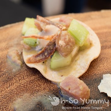 yellow fin tuna aguachile from Cocina Silvestre at Sabor Latino yellow fin tuna aguachile from Cocina Silvestre at Sabor Latino