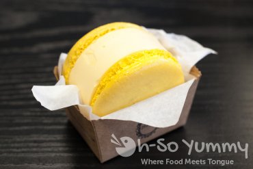 macaron ice cream sandwich at San Diego Poke Co macaron ice cream sandwich at San Diego Poke Co
