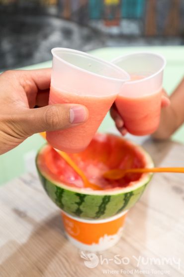 watermelon juice at San Diego Snowy Village in Mira Mesa watermelon juice at San Diego Snowy Village in Mira Mesa