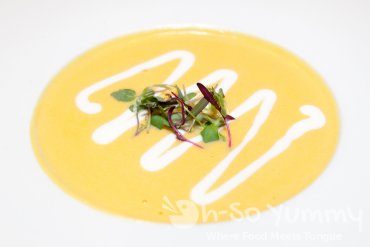 butternut squash soup at searsucker butternut squash soup at searsucker