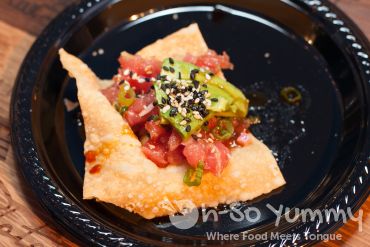maestro's ahi tostada at food jazz and wine event maestro's ahi tostada at food jazz and wine event