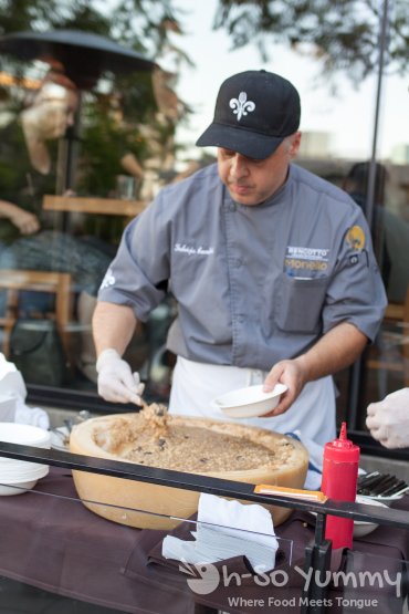 Monello cheese wheel at Taste of Little Italy 2015 Monello cheese wheel at Taste of Little Italy 2015