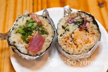 Rolled Up sushi burritos at Taste N Tinis Rolled Up sushi burritos at Taste N Tinis