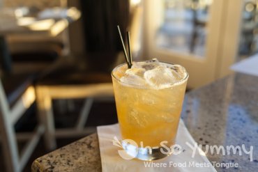 peach bourbon drink at Tidal seasonal craft and catch in San Diego peach bourbon drink at Tidal seasonal craft and catch in San Diego