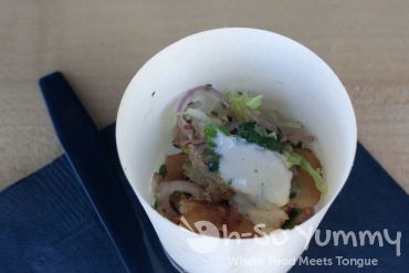 Taste of North Park 2014 - corn pork hash at Waypoint Public Taste of North Park 2014 - corn pork hash at Waypoint Public