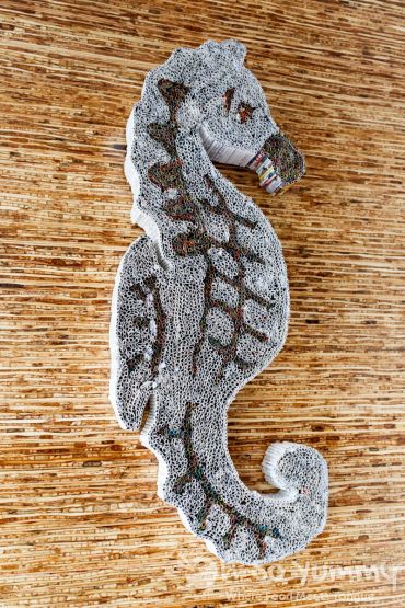 seahorse wall decoration at Tostadas North Park seahorse wall decoration at Tostadas North Park