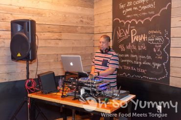 DJ booth for the media event at Trade Winds Tavern gastropub in Convoy DJ booth for the media event at Trade Winds Tavern gastropub in Convoy