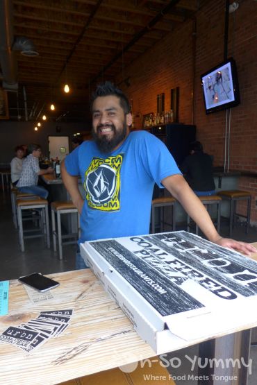 server at URBN Coal Fired Pizza during Tuesday Taste of North Park 2015 server at URBN Coal Fired Pizza during Tuesday Taste of North Park 2015