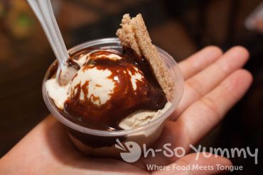 Taste of Old Town 2014 - coffee ice cream with churros and hot fudge at Cold Stone Creamery Taste of Old Town 2014 - coffee ice cream with churros and hot fudge at Cold Stone Creamery