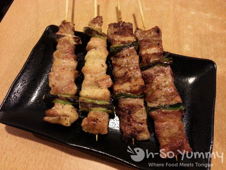 Yakitori Yakyudori and Ramen - Negima Chicken Thigh and Buta Bara Pork Belly Yakitori Yakyudori and Ramen - Negima Chicken Thigh and Buta Bara Pork Belly