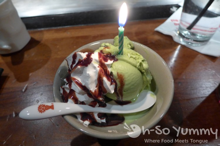 Benihana - green tea ice cream Benihana - green tea ice cream