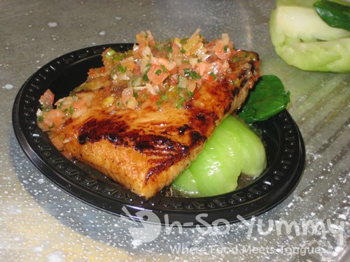 Misoyaki Butterfish with Sizzling Soy Vinaigrette served on Bokchoy Misoyaki Butterfish with Sizzling Soy Vinaigrette served on Bokchoy