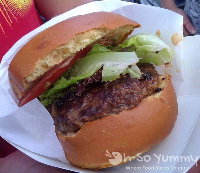 San Diego Food Truck Festival 2011 - Bitchin Burger chipotle gouda burger San Diego Food Truck Festival 2011 - Bitchin Burger chipotle gouda burger