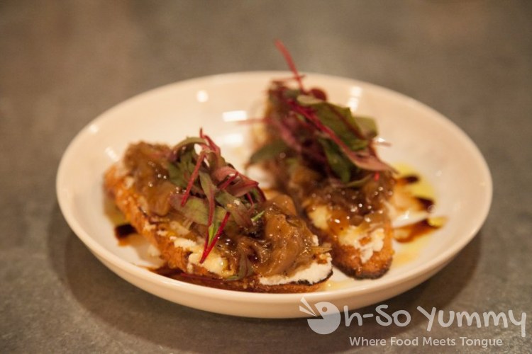 Bravas Bar De Tapas - Goat Cheese Tostada Bravas Bar De Tapas - Goat Cheese Tostada