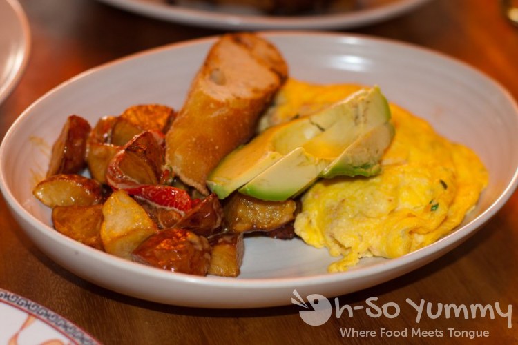 Burlap Scramble - lobster, avocado and gruyere Burlap Scramble - lobster, avocado and gruyere