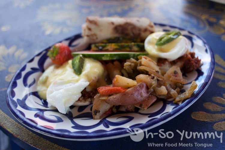 Chorizo Eggs Benedict at Casa de Reyes in San Diego Old Town Chorizo Eggs Benedict at Casa de Reyes in San Diego Old Town