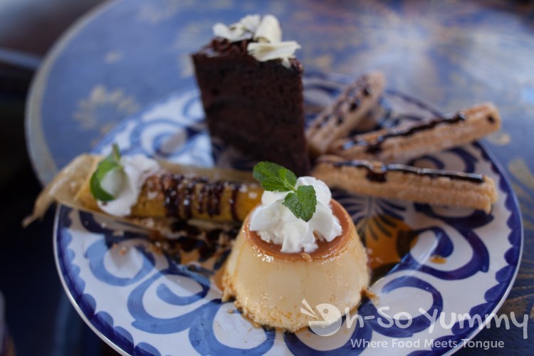 desserts at Casa de Reyes in San Diego Old Town desserts at Casa de Reyes in San Diego Old Town