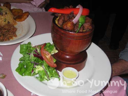 La Marginal #3 Mofongo Al Pilon (Mofongo served in a mortar) La Marginal #3 Mofongo Al Pilon (Mofongo served in a mortar)