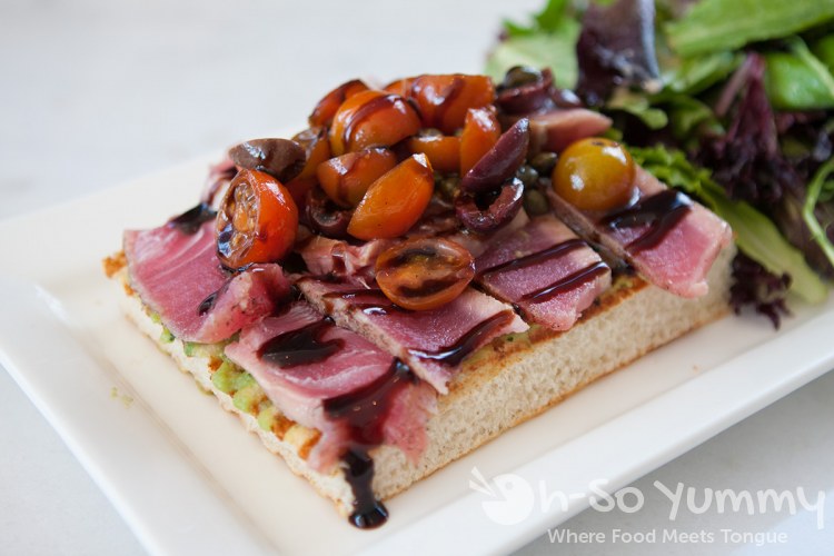 Opera Cafe and Patisserie - ahi tuna tartine Opera Cafe and Patisserie - ahi tuna tartine