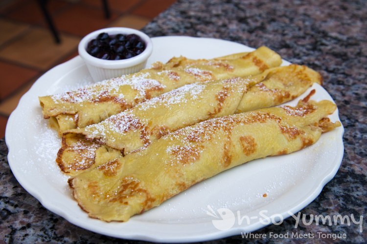 Richard Walker's Pancake House - Blueberry and Sour Cream Crepes Richard Walker's Pancake House - Blueberry and Sour Cream Crepes