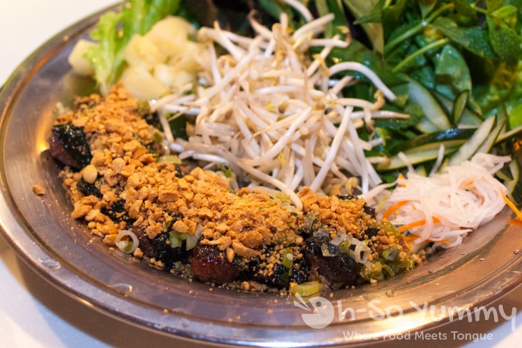 Saigon on Fifth - beef wrapped in grape leaves Saigon on Fifth - beef wrapped in grape leaves