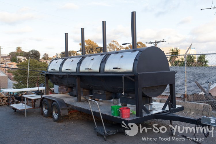 Sque BBQ Smoker in the parking lot Sque BBQ Smoker in the parking lot