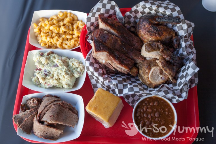 Three Meats and Three Sides Combo at Sque BBQ Three Meats and Three Sides Combo at Sque BBQ